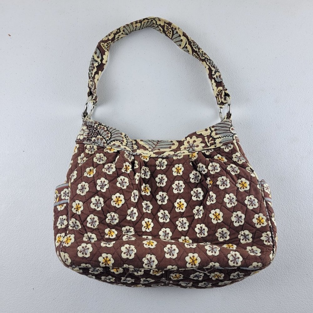 Vera Bradley Metropolitan Slate Blooms Angle Tote Floral Shoulder Bag Multicolor
